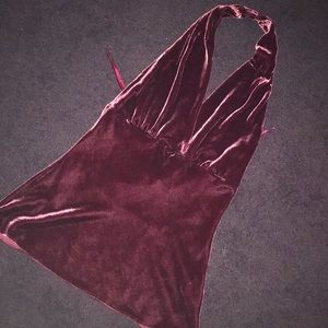 Velvet halter top